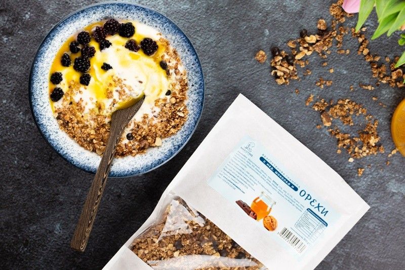  Гранола с мед, шоколад и орехи 300 гр Без глутен