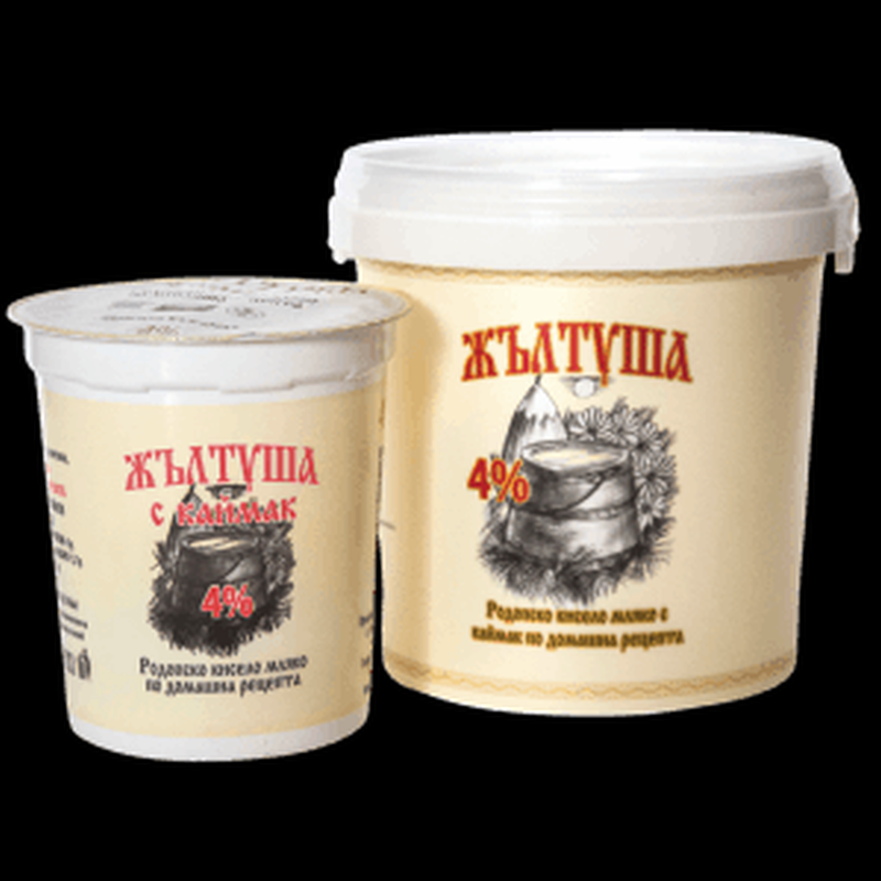  Краве Кисело мляко с каймак домашно Жълтуша 400 гр