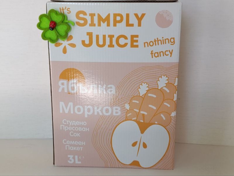  Сок натурален Simply Juice Ябълка и морков 3 л