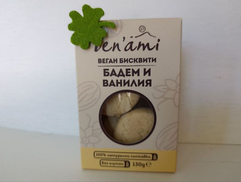  Веган бисквити с бадем и ванилия 130 гр